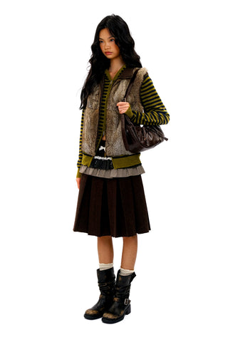 [Moromoro2] Striped Hooded Cardigan