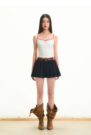 [NOTAWEAR] Pleated Denim Skirt