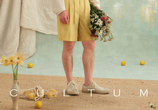 [CULTUM] Drawstring Pleated Shorts