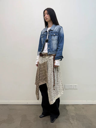 [NeverSeez] Washed Short Denim Jacket