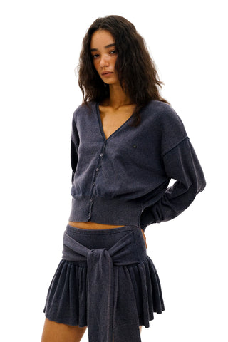 [Moromoro2] Knit Cardigan Skirt Set