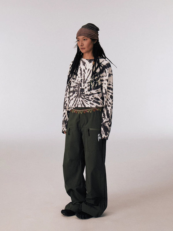 [CONP] Embroidered Waterproof Ski Pants