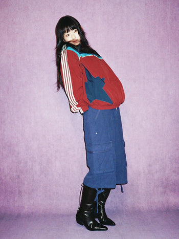 [Moromoro] Color-block Star Appliqu?  Jacket/Pants