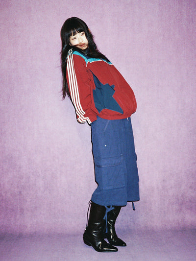 [Moromoro] Color-block Star Appliqu?  Jacket/Pants