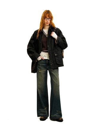 [Moromoro2] Corduroy Collar Ranch Jacket