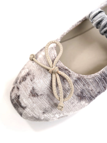 [Moromoro2] Velvet Bow Ballet Flats