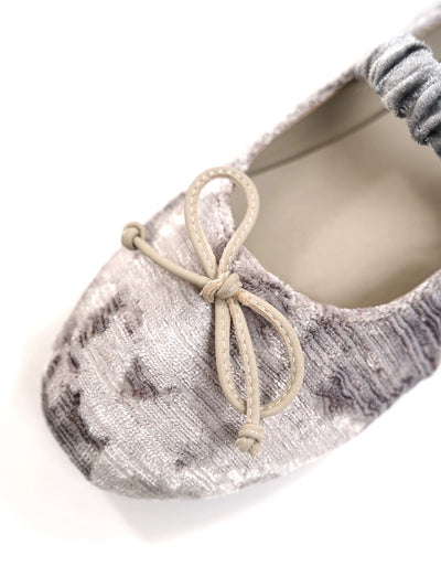 [Moromoro2] Velvet Bow Ballet Flats