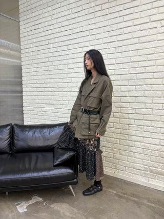 [NeverSeez] Crescent Dot Patchwork Sling Dress