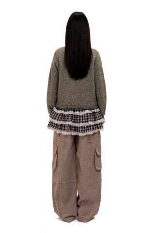 [Moromoro2] Bow Zip Hooded Cardigan