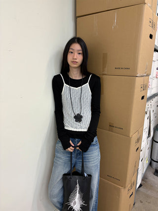 [NeverSeez] Solid Long-sleeve T-shirt