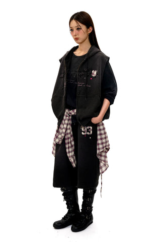 [Moromoro2] Distressed Star Applique  Sweatpants