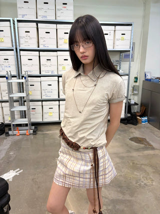 [NeverSeez] Lyocell-Wool Solid T-Shirt