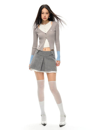 [NAWS] A-line lace woolen skirt pants