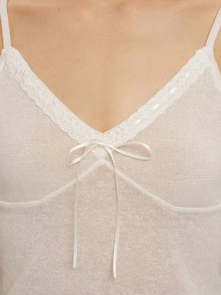 [moromoro2] Lace Trim Cami Top