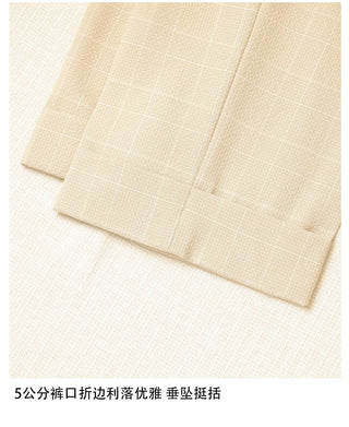 [CULTUM] Wrinkle-Free Seersucker Pleated Pants