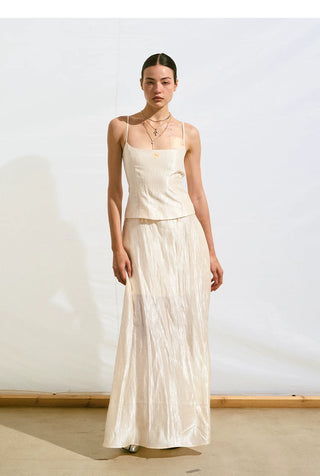 [NOTAWEAR] Faux Two-piece Cutout Sling  Dress
