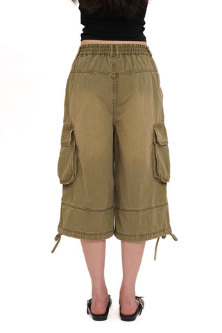 [MOROMORO] Washed Twill Cargo Pants