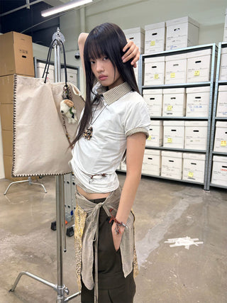 [NeverSeez] Lyocell-Wool Solid T-Shirt