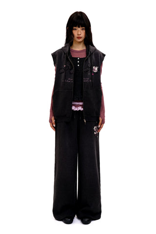 [Moromoro2] Rabbit Applique Hooded Vest