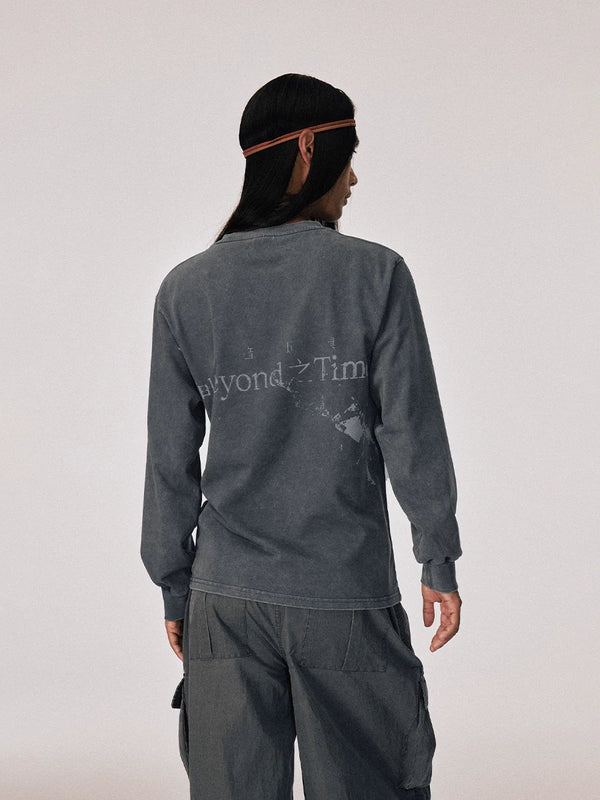 [CONP] Beyond Time Washed Distressed Long Sleeve Tee