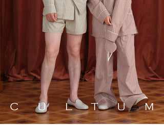 [CULTUM] Piped Stripe Pajama Set