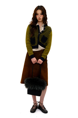 [Moromoro2] Striped Knit Cardigan