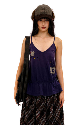 [Moromoro2] Rabbit Applique Stone Wash  Camisole