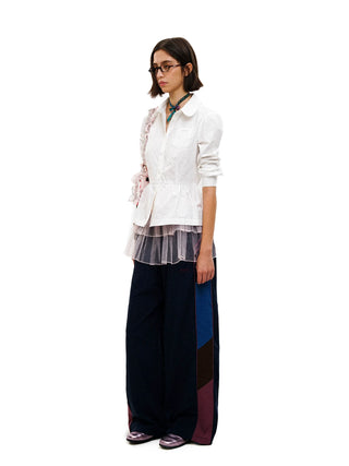 [Moromoro2] Baby Collar Bubble Sleeve Pleated  Shirt