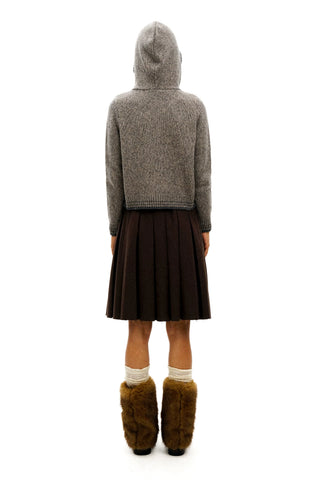 [Moromoro2] Faux Spliced Pleated Skirt