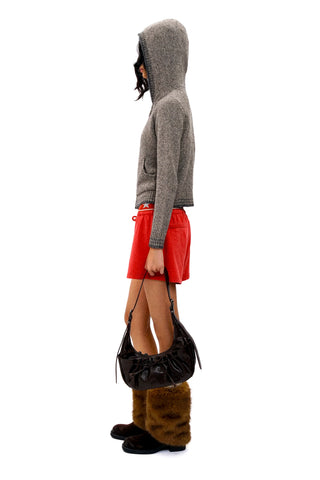 [Moromoro2] Bow Zip Hooded Cardigan