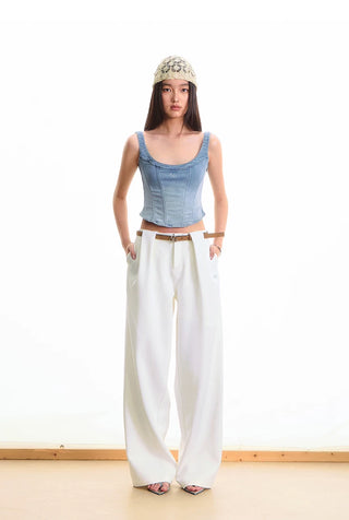 [NOTAWEAR] Denim Fishtail Sleeveless top