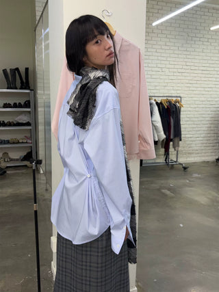 [NeverSeez] Lustrous Cotton Blend Shirt