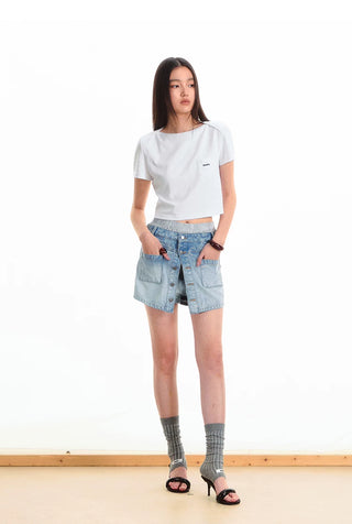 [NOTAWEAR] Button Denim Skort