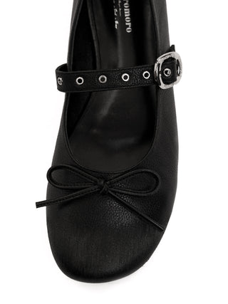 [moromoro2] Leather Ballet Flats