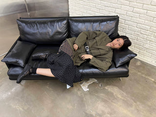 [NeverSeez] Crescent Dot Patchwork Sling Dress