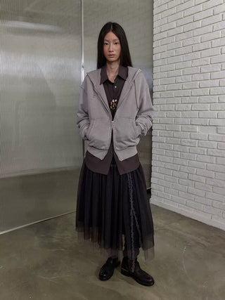 [NeverSeez] Pleated Mesh Skirt