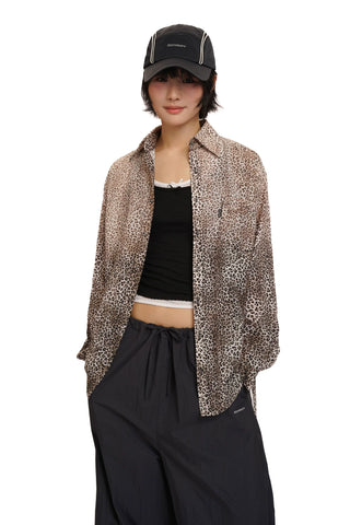 [moromoro2] Leopard Print Shirt