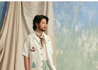 [CULTUM] Linen Cuban Collar Shirt