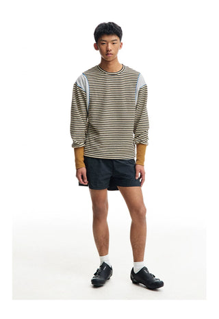 [CONP] Striped Spliced €ong-sleeve T-shirt