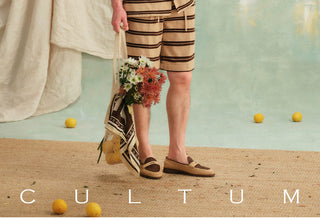 [CULTUM] Striped Cuban Collar Shirt