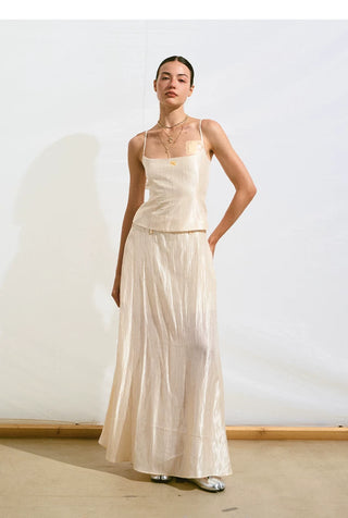 [NOTAWEAR] Faux Two-piece Cutout Sling  Dress