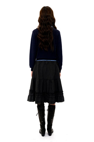 [Moromoro2] Faux Two-piece Polo Sweater