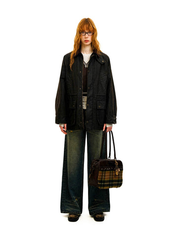 [Moromoro2] Corduroy Collar Ranch Jacket