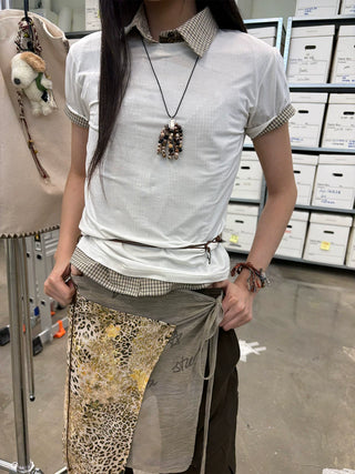 [NeverSeez] Lyocell-Wool Solid T-Shirt