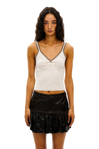[Moromoro2] Lace Trim V-Neck Cami Top