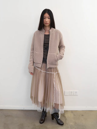 [NeverSeez] Pleated Mesh Skirt