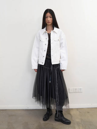 [NeverSeez] Pleated Mesh Skirt