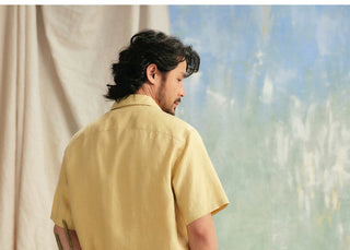 [CULTUM] Linen Cuban Collar Shirt