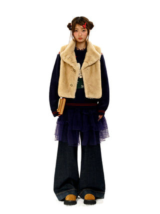 [Moromoro2] Rabbit Patchwork Hand Sewn  Sweater