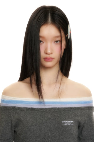 [moromoro2] Off-Shoulder Layered T-shirt